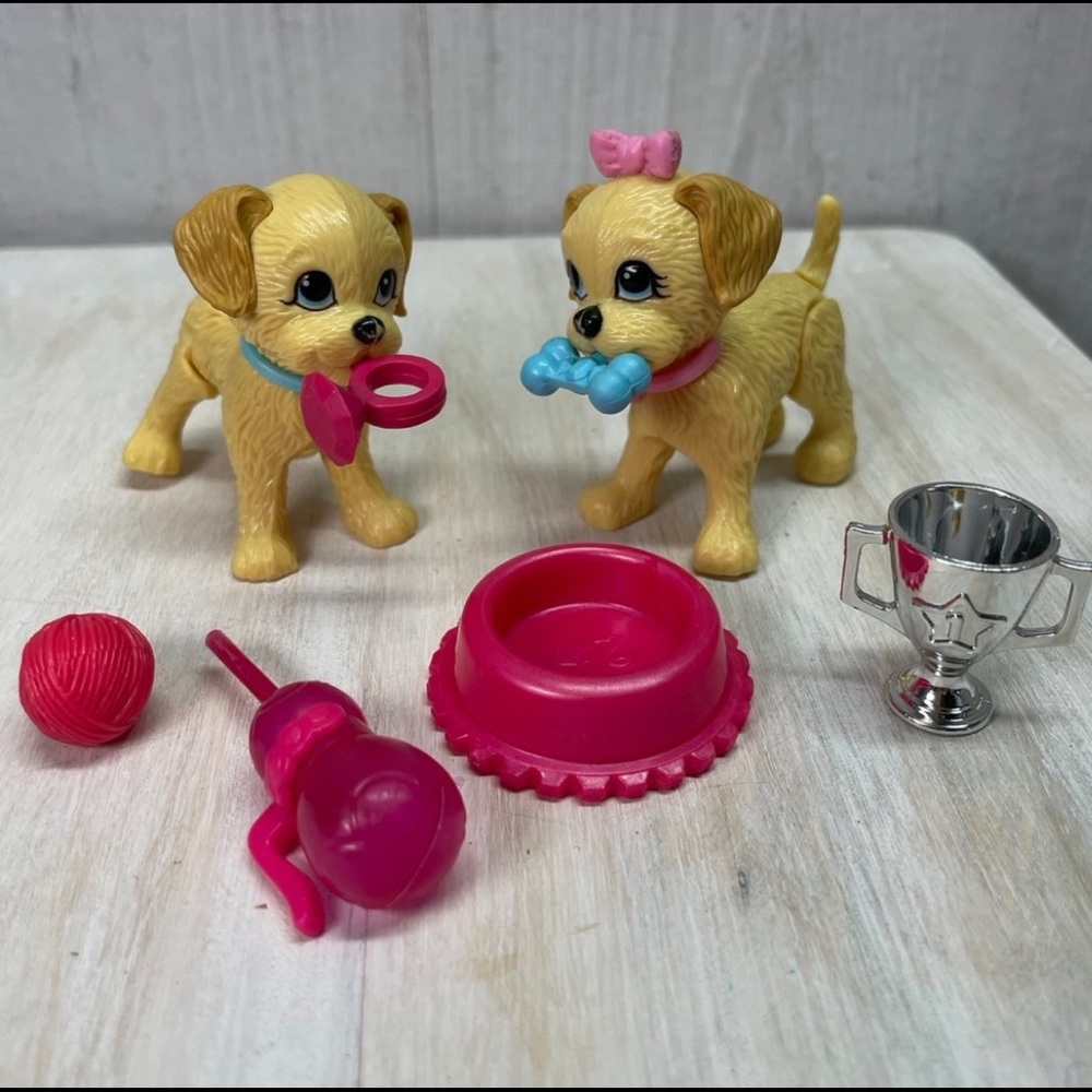 Barbie Potty Training Pups and The Proposal Puppy Dog 2 with Accessories Pets